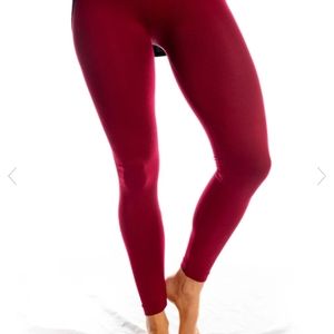 NWT TBN High Waisted Leggings in Burgundy OS PRICE FIRM
